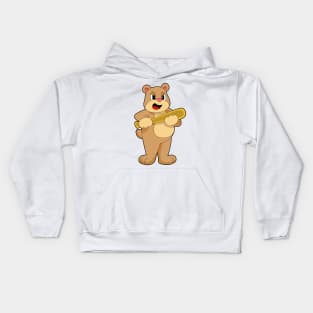 Bear Baseball Baseball bat Kids Hoodie